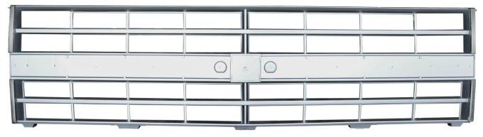 Key Parts '85-'87 C10 Grille, Argent, Dual H/L w/Molding 0851-040G