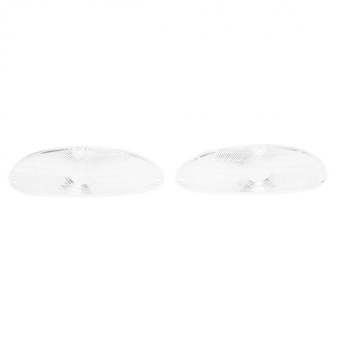 Trim Parts 1955 Chevrolet Full Size Cars Clear Parking Light Lens, Pair A1025