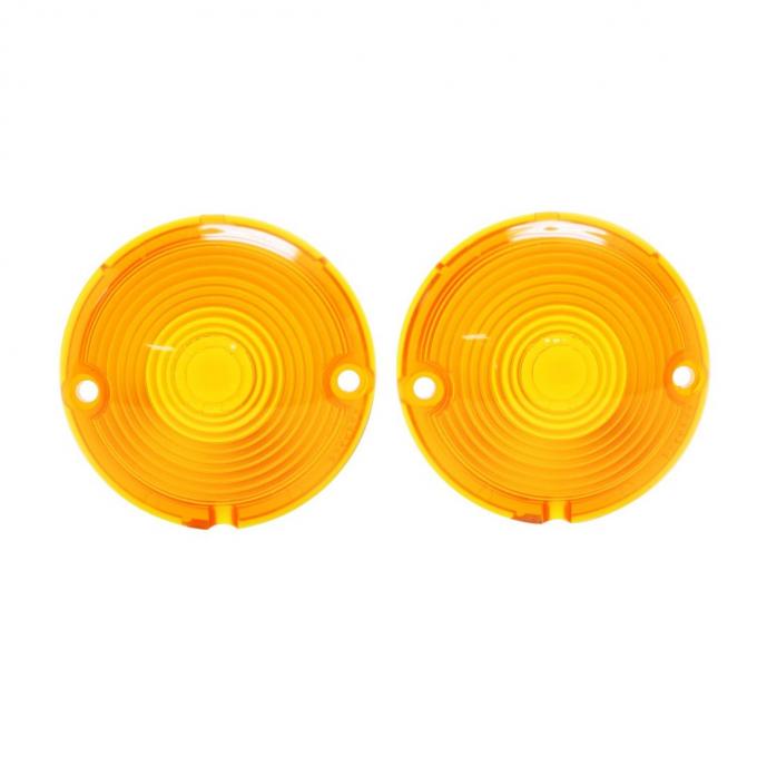 Trim Parts 1957 Chevrolet Full Size Cars Amber Parking Light Lens, Pair A1481A