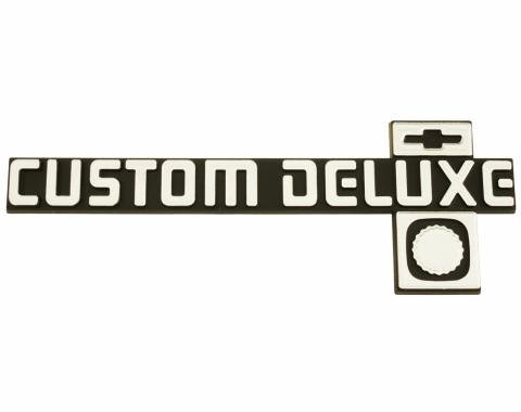 Trim Parts 1981-1987 Chevrolet Full Size Truck Custom Deluxe Dash Emblem 9688