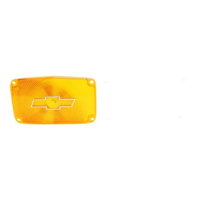 Trim Parts 1956 Chevrolet Full Size Cars Amber Parking Light Lens W/Chrome Bowtie, Pair A1386C