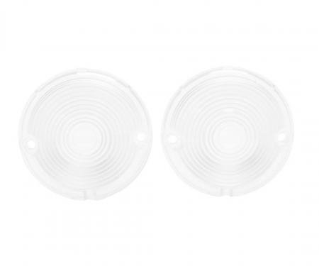 Trim Parts 1957 Chevrolet Full Size Cars Clear Parking Light Lens, Pair A1481