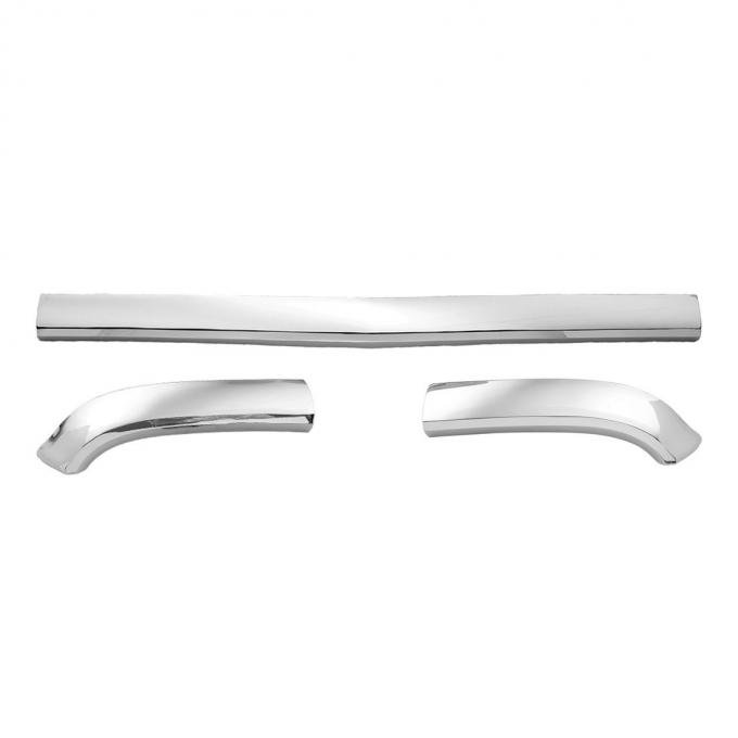 Trim Parts 1957 Chevrolet Front 3 Piece Hood Bar W/Extensions and Installation Kit 1425K