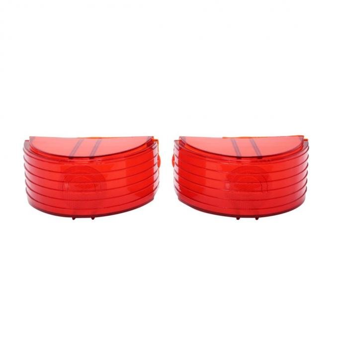 Trim Parts 1955 Chevrolet Full Size Cars Red Back Up Light Lens, Pair A1023