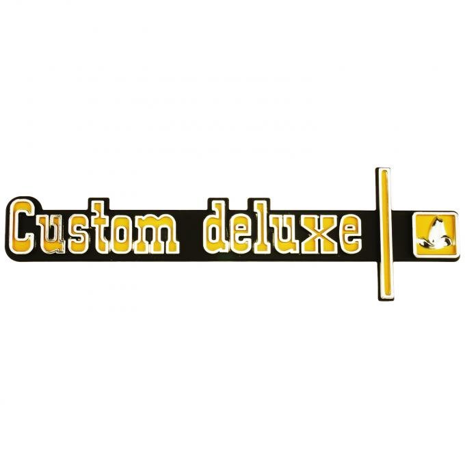 Trim Parts 1973-1974 Chevrolet Full Size Truck Custom Deluxe Dash Emblem 9686
