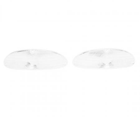 Trim Parts 1955 Chevrolet Full Size Cars Clear Parking Light Lens, Pair A1025