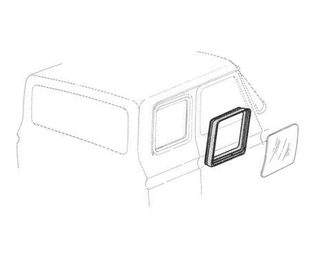 Dennis Carpenter Quarter Window Seal - 1974-79 Ford Truck     D4TZ-1029904-C