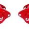 Classic Performance Front Disc Brake Kit for OEM Drum Brake Spindles for 1948-1956 Ford 1/2 Ton Truck, 5x4.5, 11" Rotors, Wilwood Red Calipers, Drilled/Slotted 4856WBK-4.5WWR