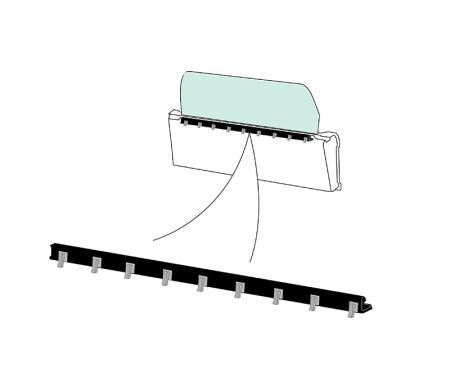 Dennis Carpenter Tailgate Glass Belt Seal - Inner - 1978-96 Ford Bronco D8TZ-9842072-AX