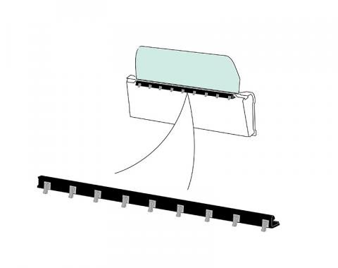 Dennis Carpenter Tailgate Glass Belt Seal - Inner - 1978-96 Ford Bronco D8TZ-9842072-AX