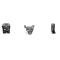 AMD Front Leaf Spring Hanger and Reinforcement Set, LH, 3pcs, 81-91 Chevy GMC CK 4WD Truck SUV 349-4081-4LS