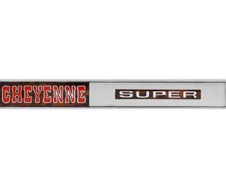AMD Glove Box Door Emblem, CHEYENNE SUPER, 71 Chevy CK Pickup Truck T-9710
