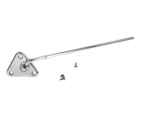 AMD Sunvisor Bracket, Chrome, LH, 55-59 Chevy GMC Pickup Truck Suburban (with screws) X646-4055-LS
