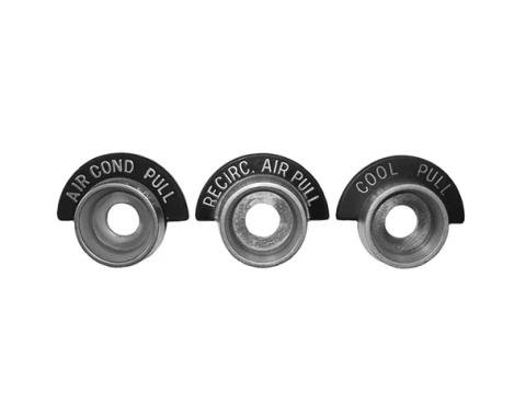 AMD Air Conditioning Control Bezels, 3 Piece Set, 64-66 Chevy GMC Truck T-9330