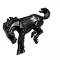 Dennis Carpenter Emblem - Bronco Horse - Universal - Peel & Stick Application - Black Chrome - 1966-96 Ford Bronco, 2021-22 Ford Bronco E2TZ-16228-BC