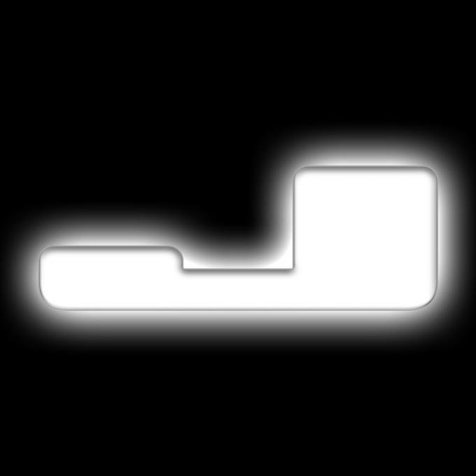 Oracle Lighting Universal Illuminated LED Letter Badges, Matte White Surface Finish, J 3140-J-001