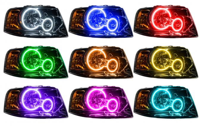 Oracle Lighting SMD Pre-Assembled Headlights, Black Bezel, ColorSHIFT 2.0 7154-333