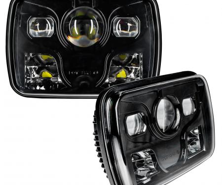 Oracle Lighting 7x6 in. 40W Replacement LED Headlight, Black Bezel, 6000K, Pair 6919-001