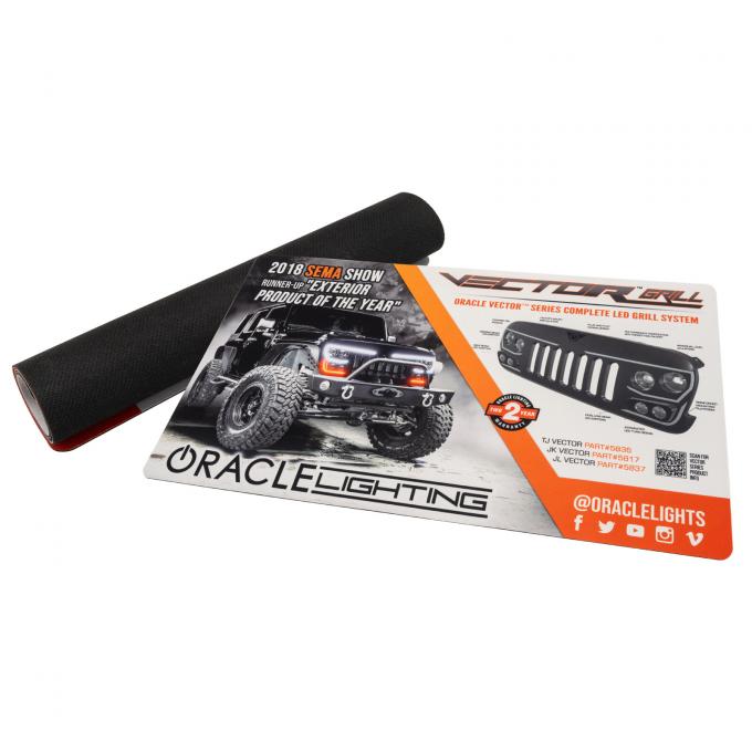 Oracle Lighting Neoprene Counter Mat 24in x 14in, Vector Grill Design 1 8076-504