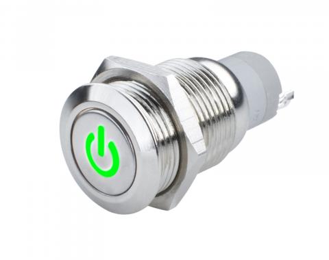 Oracle Lighting Pre-Wired Power Symbol Momentary Flush Mount LED Switch, Green 2050-004