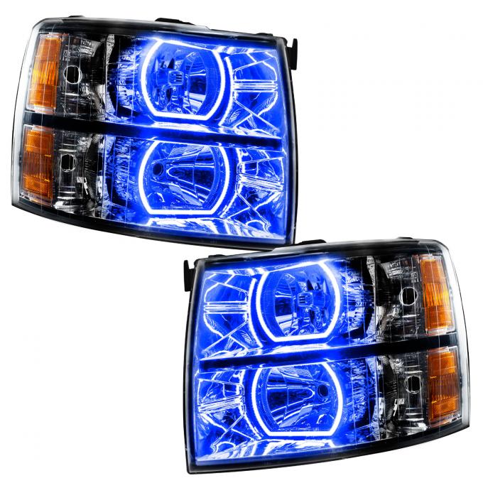 Oracle Lighting Plasma Pre-Assembled Headlights, Black Bezel, Square Style, Blue 8189-052