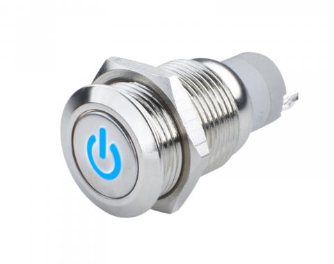 Oracle Lighting Pre-Wired Power Symbol Momentary Flush Mount LED Switch, Blue 2050-002