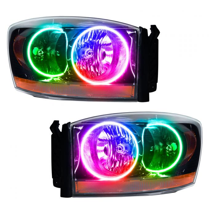 Oracle Lighting SMD Pre-Assembled Headlights, Black Bezel, ColorSHIFT 2.0 7033-333