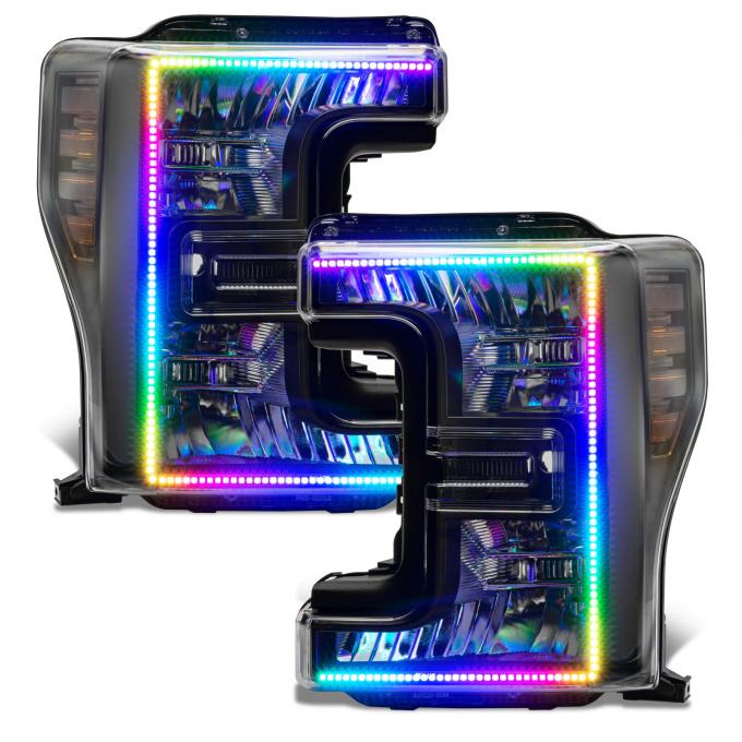 Oracle Lighting 2017-2019 Ford F-250/350 ORACLE Dynamic ColorSHIFT Pre-Assembled Headlights 8203-332
