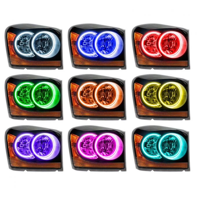 Oracle Lighting SMD Pre-Assembled Headlights, Black Bezel, ColorSHIFT, Simple 7107-504