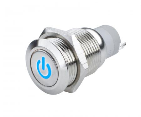 Oracle Lighting Pre-Wired Power Symbol Momentary Flush Mount LED Switch, Blue 2050-002
