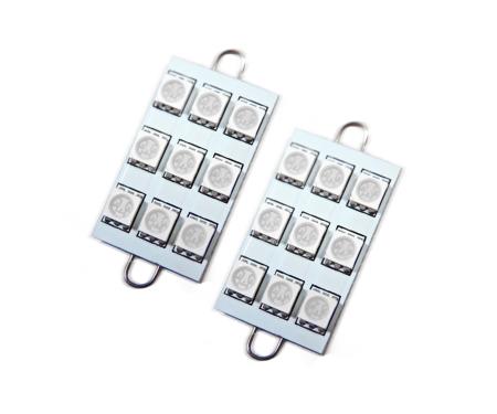 Oracle Lighting 44mm 6 LED 3 Chip, Loop Festoon Bulbs, Blue, Pair 5209-002