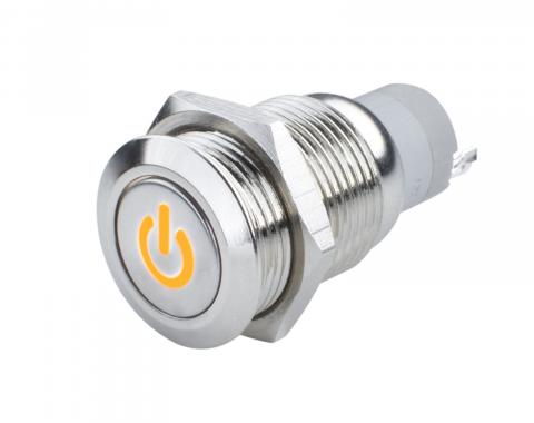 Oracle Lighting Pre-Wired Power Symbol Momentary Flush Mount LED Switch, Amber 2050-005