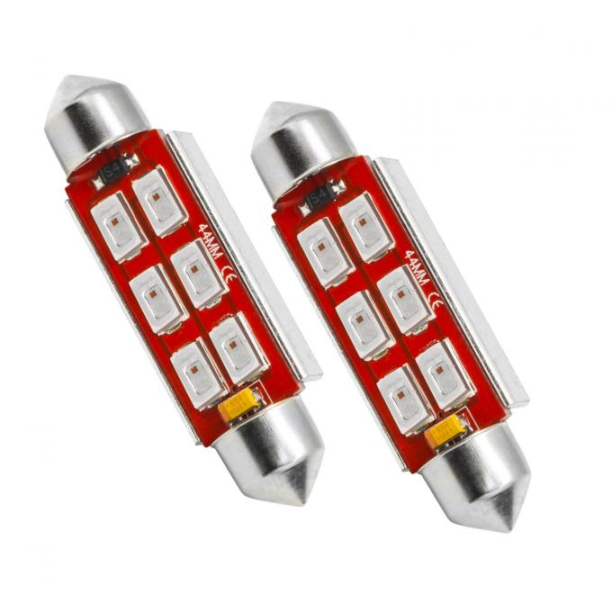 Oracle Lighting 44mm 6 LED 3-Chip Festoon Bulbs, Amber, Pair 5207-005