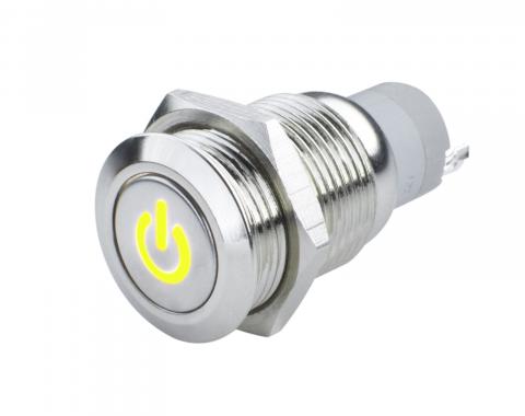Oracle Lighting Pre-Wired Power Symbol Momentary Flush Mount LED Switch, Yellow 2050-006