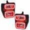 Oracle Lighting SMD Pre-Assembled Headlights, Black, Red 7190-003