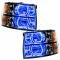 Oracle Lighting Plasma Pre-Assembled Headlights, Black Bezel, Square Style, Blue 8189-052
