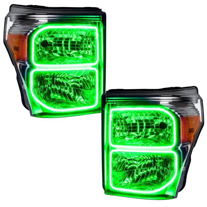 Oracle Lighting LED Pre-Assembled Headlights, Chrome Bezel, Green 8158-004