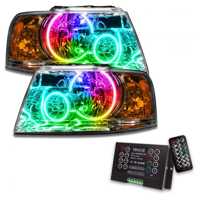 Oracle Lighting SMD Pre-Assembled Headlights, Chrome Bezel, ColorSHIFT 2.0 7153-333
