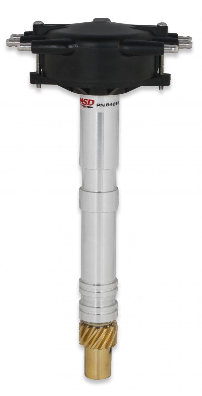 MSD Chevy Super Tall Block Black Crab Cap Distributor 84863