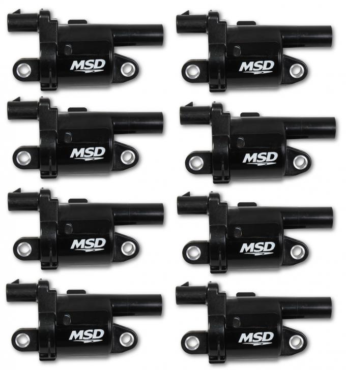 MSD Ignition Coil, GM Gen v Blaster Series, Gen v Direct Injected Engine, Black, 8-Pack- Round 826883
