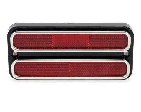 AMD Rear Side Marker Lens, Red, 18 Red LED, Stainless Bezel, 68-72 Chevy GMC CK Truck Blazer Jimmy Suburban X740-4069-D