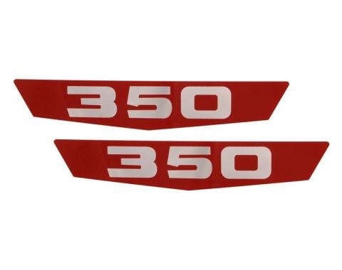 Dennis Carpenter Hood Side Emblem Plastic Insert - "350" - 1963-66 Ford Truck C3TZ-16719-350