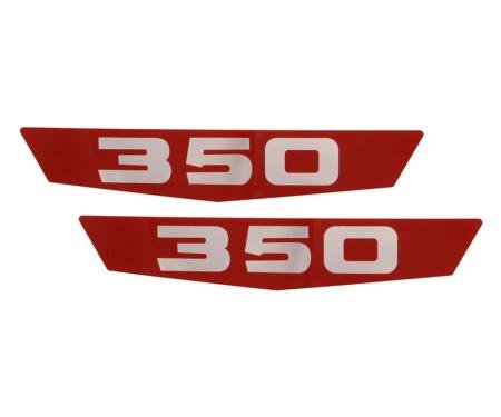 Dennis Carpenter Hood Side Emblem Plastic Insert - "350" - 1963-66 Ford Truck C3TZ-16719-350