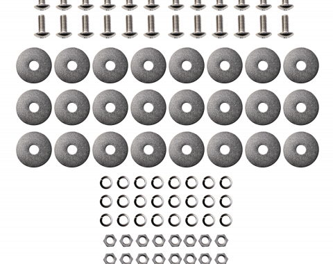 Key Parts '47-'66 Chev/GMC Stepside Fender to Bedside Stainless Steel Bolt Kit (Does Both Sides), Phillips Head, 96pc 0846-196