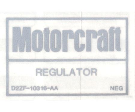 Dennis Carpenter Decal - Voltage Regulator - 1972-80 Ford Truck, 1974-80 Ford Car   DF-714