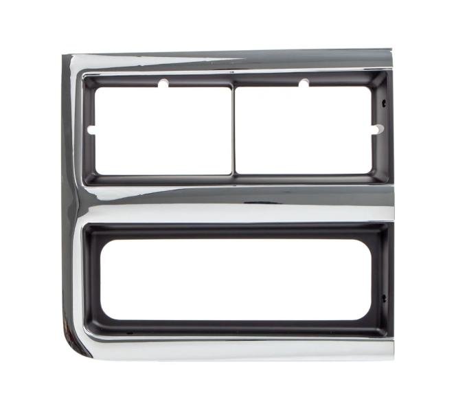 AMD Premium Headlight Bezel, RH, Chrome/Dark Gray (Dual Headlights), 89-91 Chevy R/V Blazer Suburban & 1-Ton Trucks 145-4389-4R