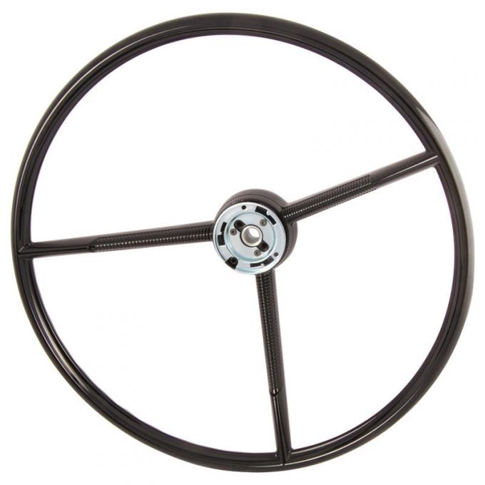 Dennis Carpenter Steering Wheel - 3 Spoke In Black - 1961-70 Ford Truck, 1960-63 Ford Car C3DZ-3600-A
