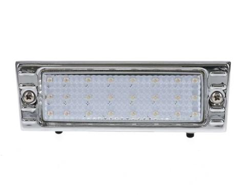 AMD Park Lamp Assembly, LED, Clear, Chrome Bezel, 47-53 Chevy Truck Suburban X137-4047-1DC