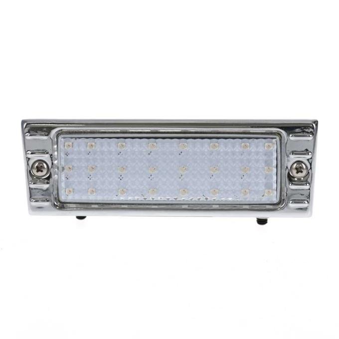 AMD Park Lamp Assembly, LED, Clear, Chrome Bezel, 47-53 Chevy Truck Suburban X137-4047-1DC