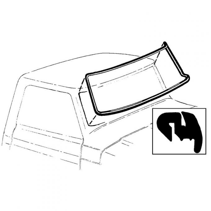 Dennis Carpenter Windshield Seal - No Groove for Chrome - Premium - 1967-72 Ford Truck C7TZ-8103110-A